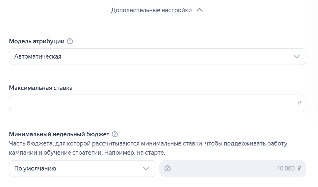 Настройка дополнительных параметров для оплаты за конверсии