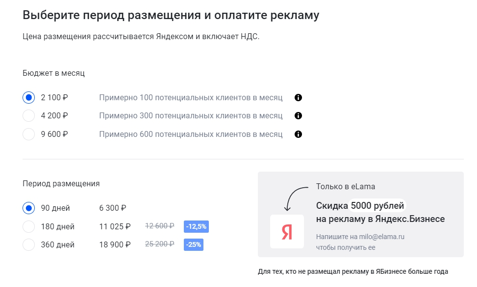 Кампания в Яндекс Бизнесе