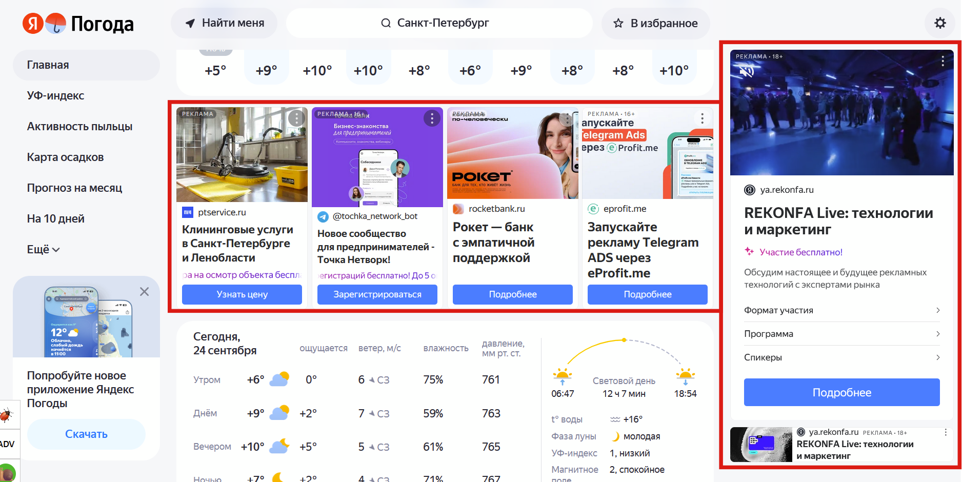 Объявления в сетях Яндекса