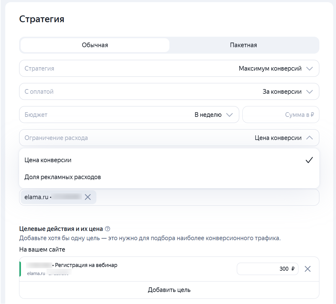 Стратегия Максимум кликов в Директе - скриншот