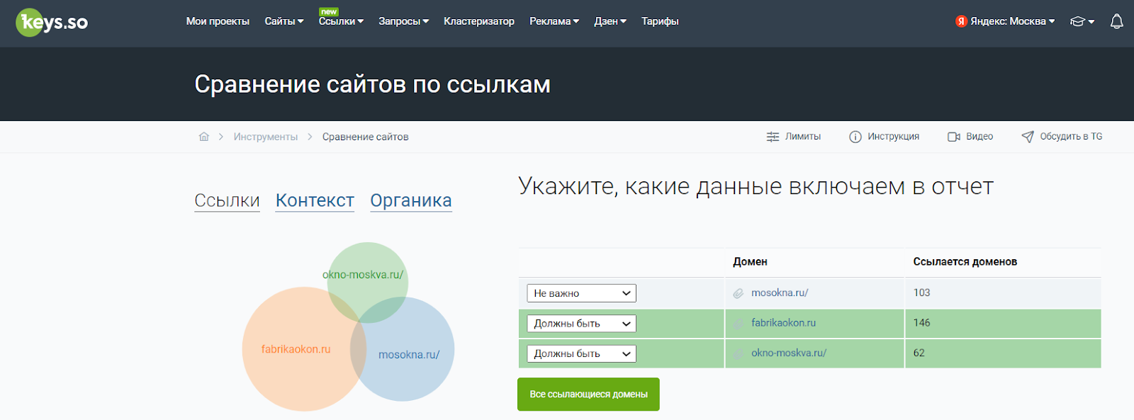 Сравниваем сайты, чтобы найти точки роста