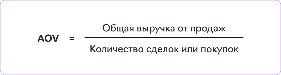 Формула расчета среднего чека для оценки бизнеса