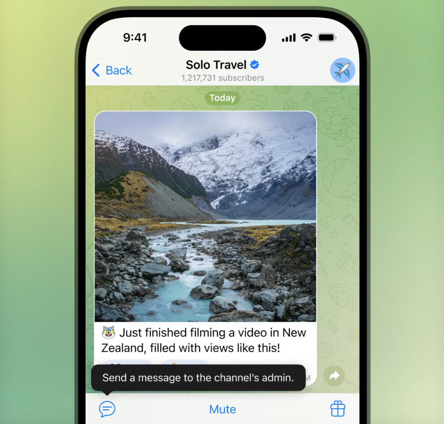 Сообщения каналам и их админам