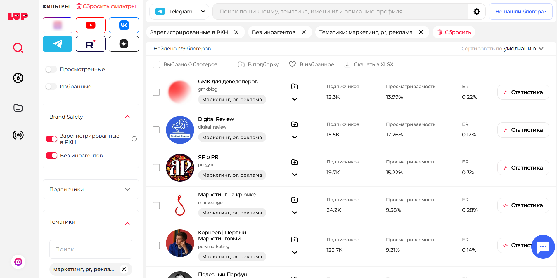 Интерфейс LabelUp