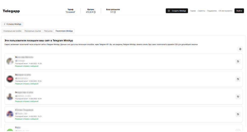 Профили пользователей
