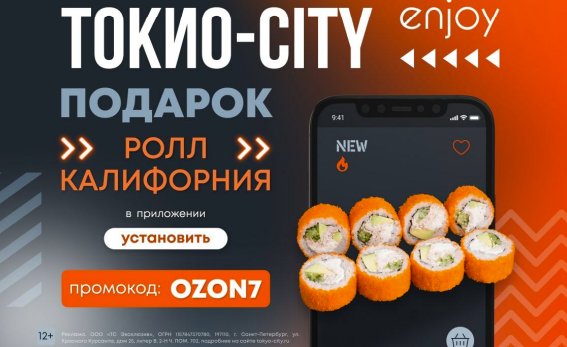 Пример рекламного баннера Токио-City