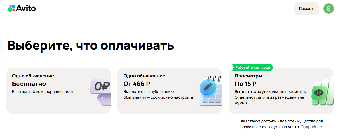 Продвижение объявлений на Авито