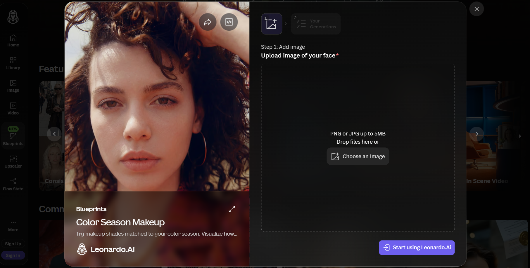 Пример анимации в Leonardo AI