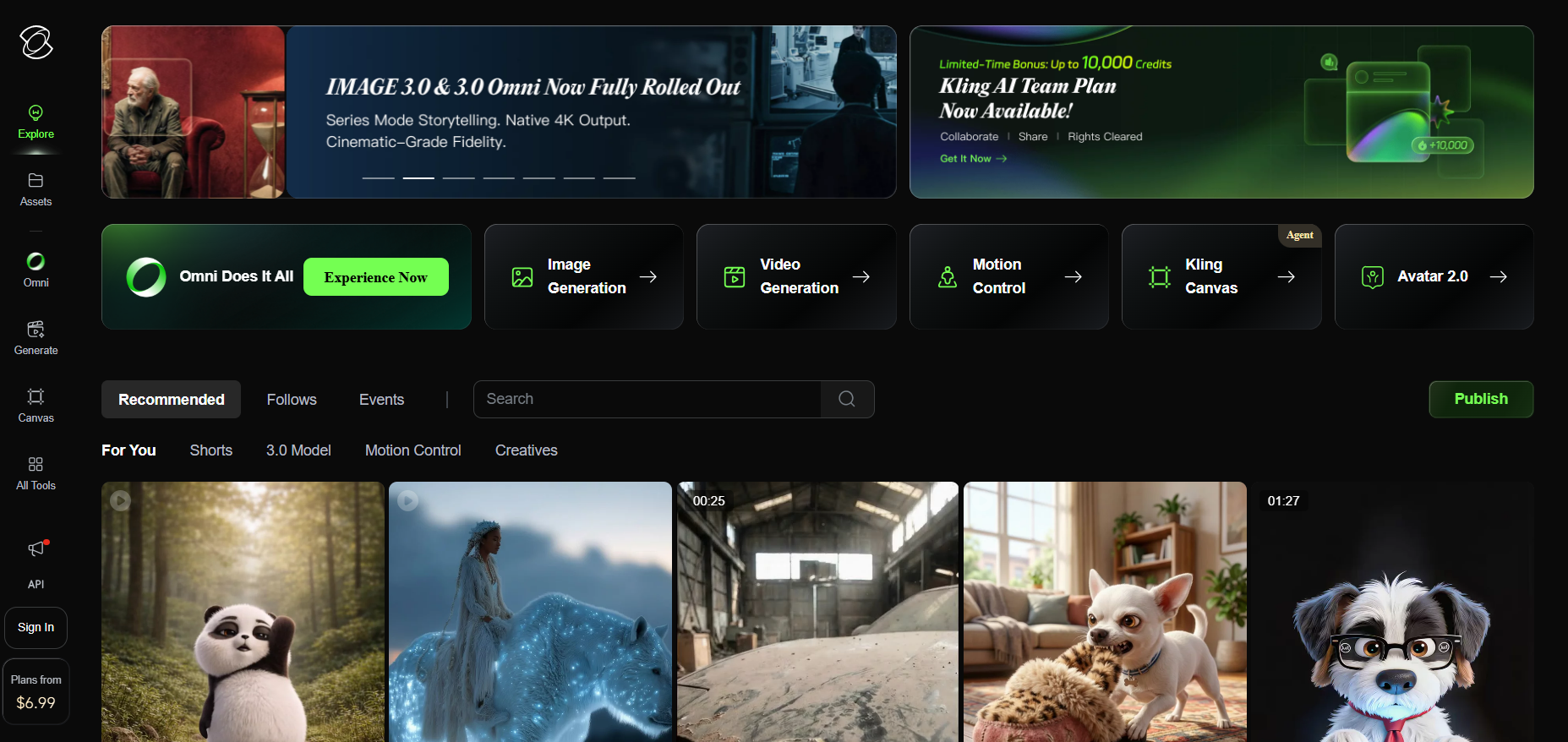 Пример генерации видео в Kling AI