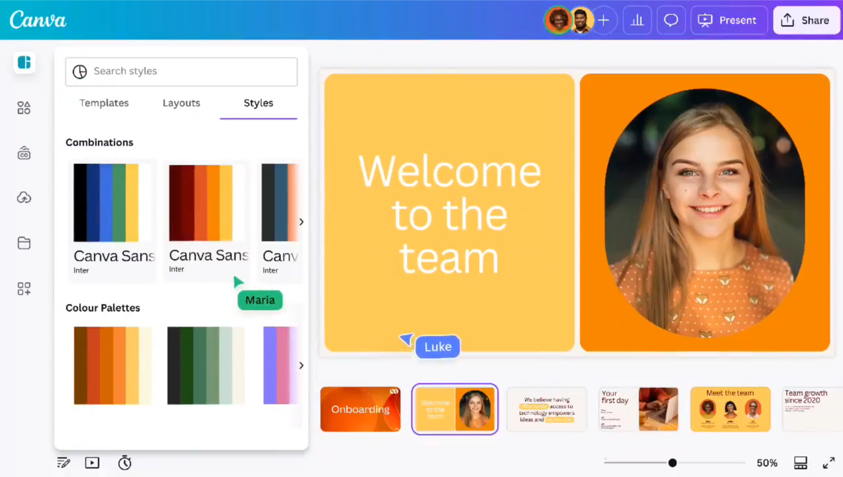 Создание презентации в Canva с помощью Magic Design
