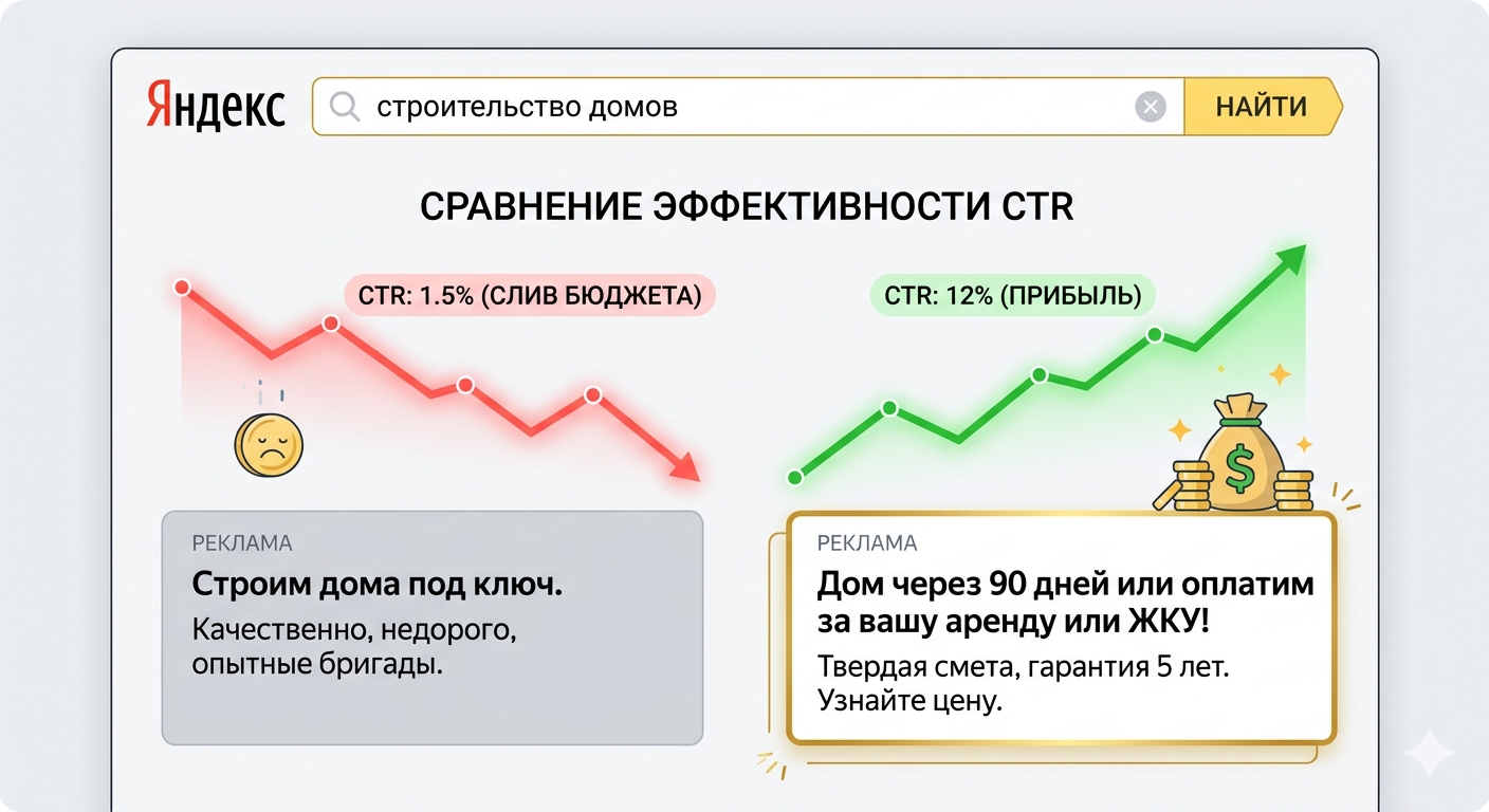 Пример анализа CTR и CPC в рекламной кампании