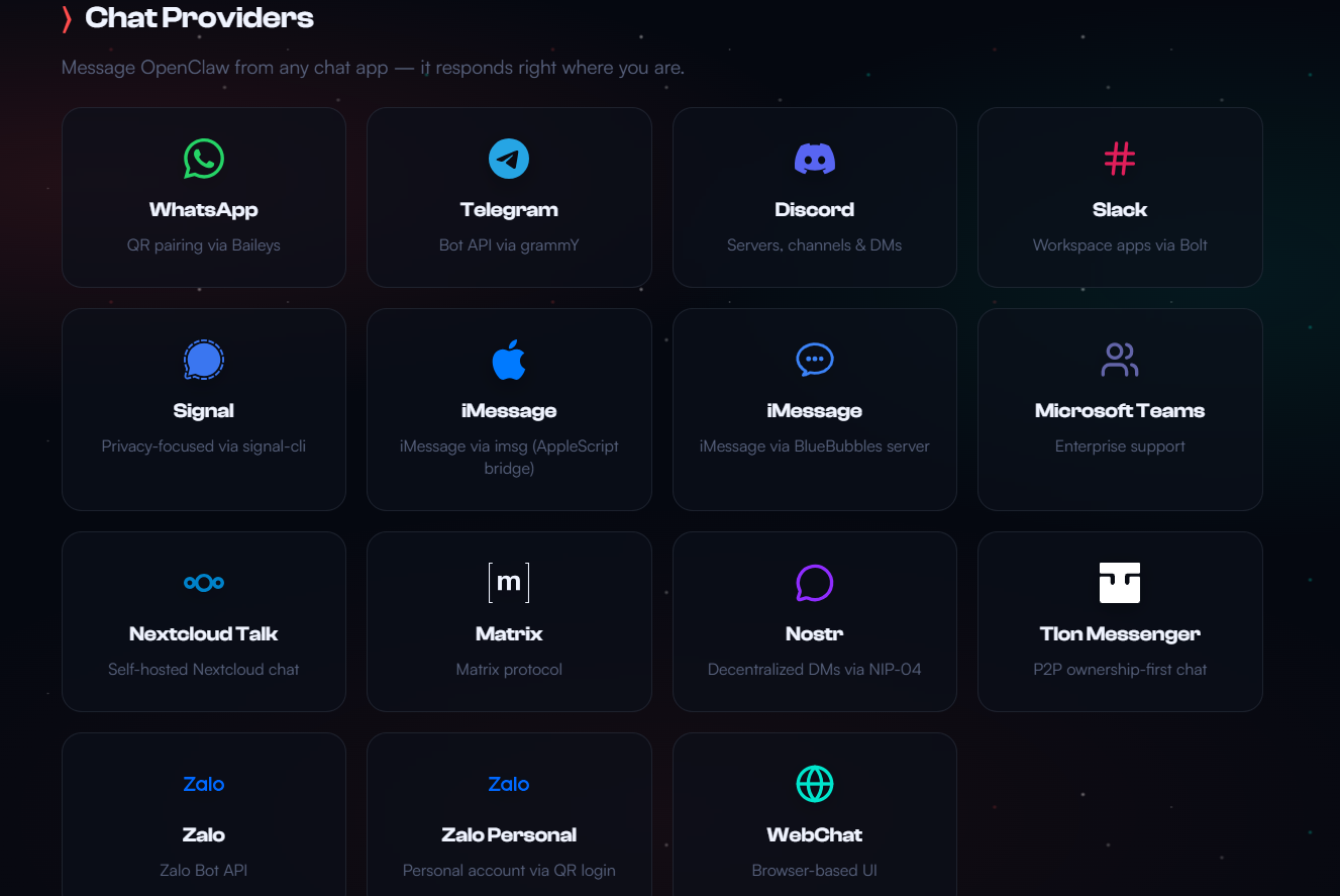 Пример управления OpenClaw через мессенджер