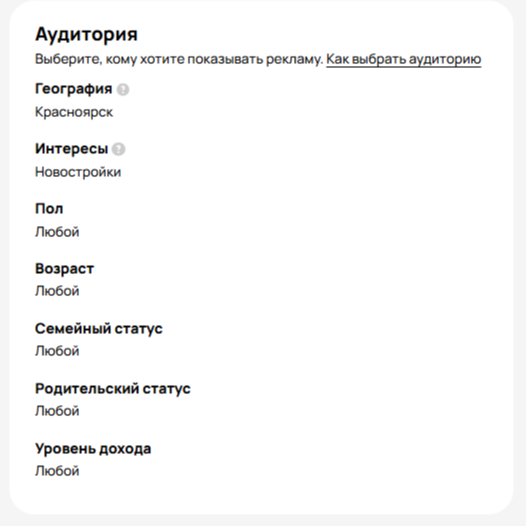 Настройка таргетинга в Авито Рекламе