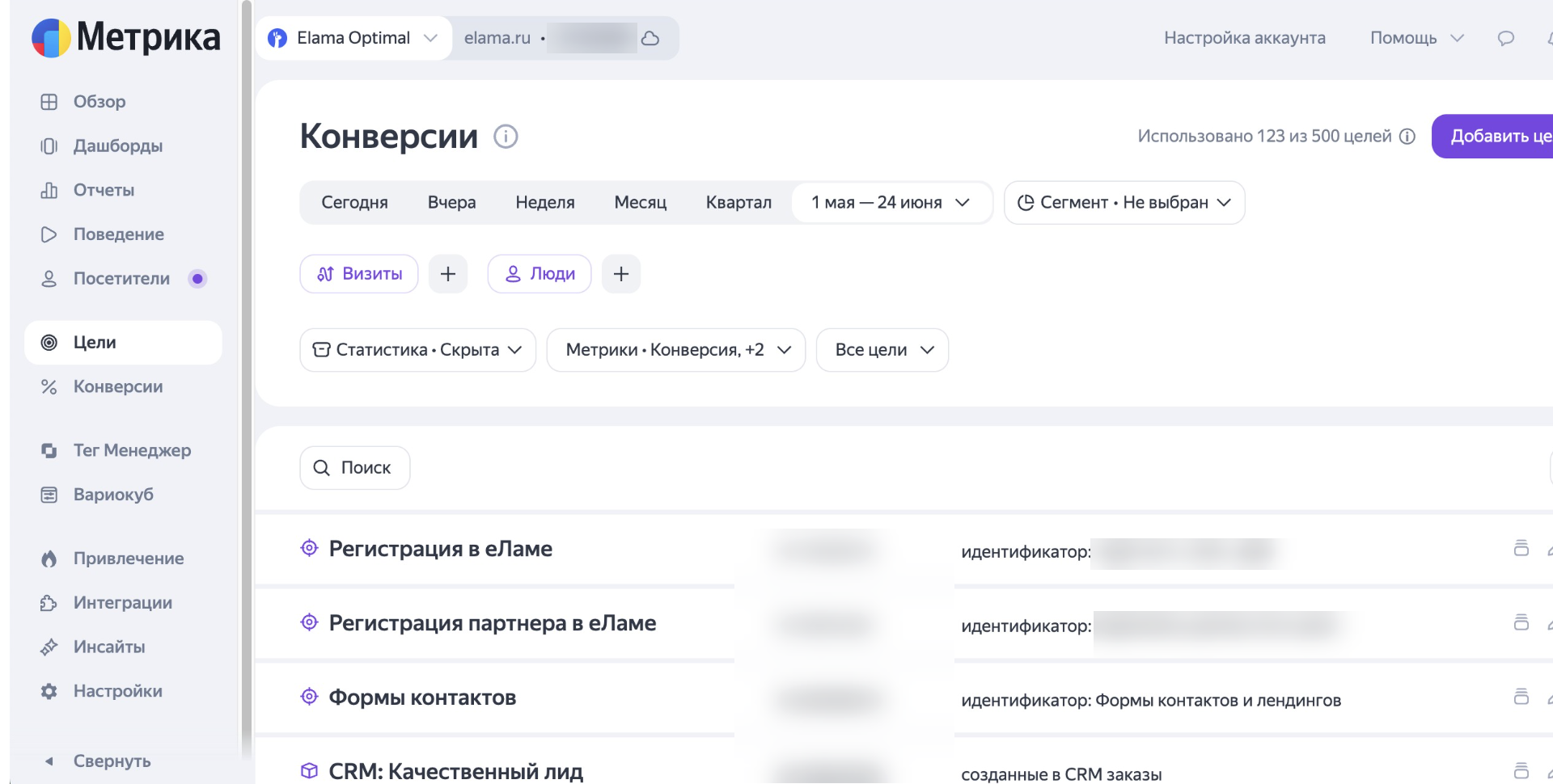 Настройка целей и электронной коммерции в Яндекс Метрике