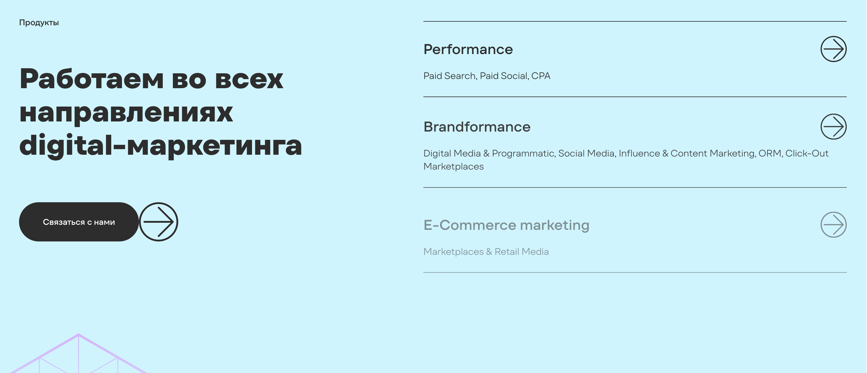 Карточка E-Promo в списке партнеров Яндекса