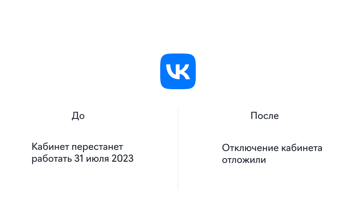 Отмена отключения кабинета ВКонтакте PRO